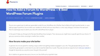 
                            6. How to Add a Forum to WordPress - themeisle.com