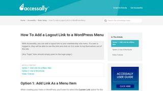 
                            4. How To Add a Logout Link to a WordPress Menu – AccessAlly ...