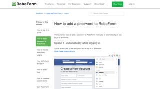 
                            1. How to add a password to RoboForm – RoboForm