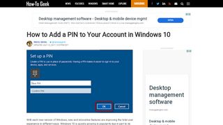 
                            8. How to Add a PIN to Your Account in Windows 10