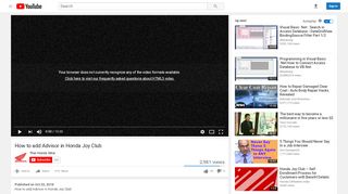 
                            4. How to add Advisor in Honda Joy Club - YouTube