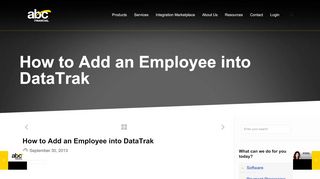 
                            10. How to Add an Employee into DataTrak - ABC Financial