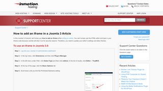 
                            7. How to add an iframe in a Joomla 3 Article | InMotion ...