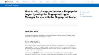 
                            3. How to add, change, or remove a Fingerprint …