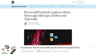 
                            4. How to add Facebook Login to a React-Native app with Expo ...