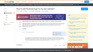 
                            7. How to add facebook login to my own website? - Stack Overflow