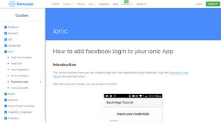 
                            2. How to add facebook login to your Ionic App | Back4app Guides