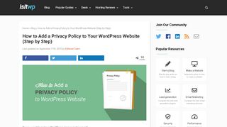 
                            2. How to Add GDPR Compliant Privacy Policy in WordPress ...