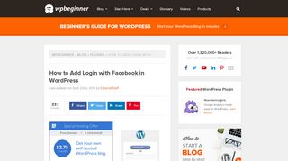 
                            9. How to Add Login With Facebook in WordPress - WPBeginner