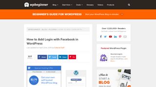 
                            8. How to Add Login With Facebook in WordPress
