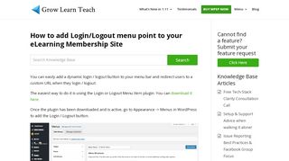 
                            7. How to add Login/Logout menu point to your ... - Grow Learn Teach