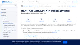 
                            3. How to Add SSH Keys to Droplets :: DigitalOcean …