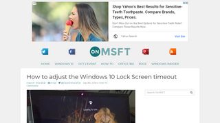 
                            1. How to adjust the Windows 10 Lock Screen timeout OnMSFT.com