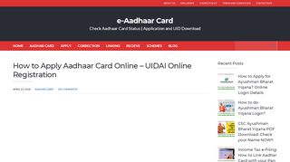 
                            7. How to Apply Aadhaar Card Online - UIDAI Online Registration