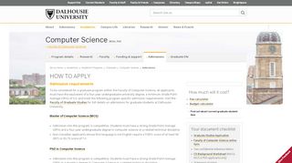 
                            4. How to Apply - Computer Science - Dalhousie University