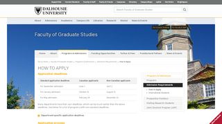 
                            8. How to Apply - Faculty of Graduate Studies - Dalhousie ...
