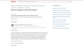 
                            9. How to apply for a job at Accenture - Quora