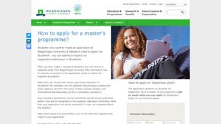 
                            1. How to apply for a master's programme? - WUR
