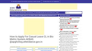 
                            9. How to Apply For Casual Leave CL in Bio Metric …