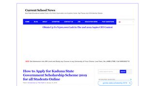 
                            4. How to Apply for Kaduna State Government Scholarship ...