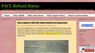 
                            7. How to Apply for SEBI PACL Online Refund Form Registration