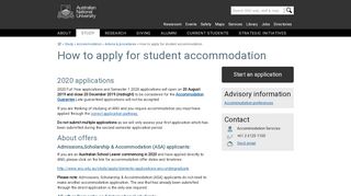 
                            4. How to apply for student accommodation - ANU