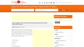 
                            6. How to Apply For The Universal Basic Education Board Recruitment ...