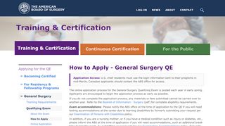 
                            1. How to Apply - General Surgery QE | American Board of Surgery