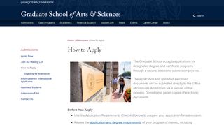 
                            1. How to Apply | Graduate School of Arts & Sciences ...