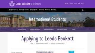 
                            7. How to Apply | International Students | Leeds Beckett University