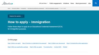 
                            7. How to apply - IQAS for immigration purposes - Government of Alberta