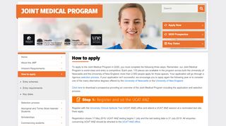 
                            10. How to apply / Joint Medical Program (JMP) / The University of ...