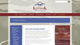 
                            8. How to Apply – Keeyask Hydropower Limited Partnership