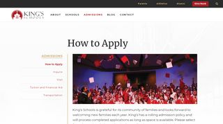 
                            8. How to Apply - King's Schools