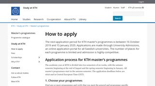 
                            1. How to apply | KTH | Sweden