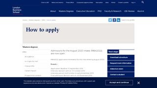 
                            6. How to apply | London Business School