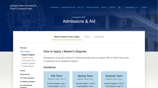 
                            4. How to Apply | Master's Degrees | Georgetown SCS