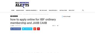 
                            8. how to apply online for IIBF ordinary membership …