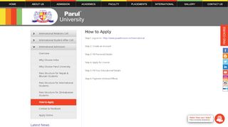 
                            2. How to Apply - Parul University