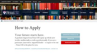 
                            2. How to Apply | Penn GSE