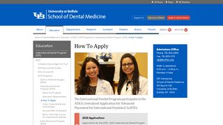 
                            7. How To Apply - School of Dental Medicine - University at Buffalo