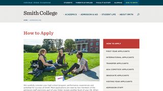 
                            6. How to Apply | Smith College