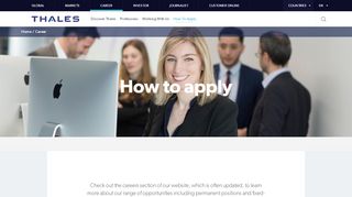 
                            9. How to apply | Thales Group