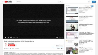 
                            3. How to Apply through the AFMC Student Portal - YouTube