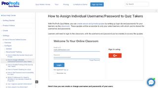 
                            4. How to Assign Individual Username/Password to Quiz Takers ...