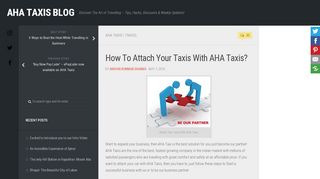 
                            1. How To Attach Your Taxis With AHA Taxis? - AHA Taxis Blog