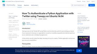 
                            4. How To Authenticate a Python Application with Twitter using ...