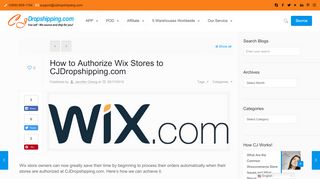 
                            8. How to Authorize Wix Stores to CJDropshipping.com - Your Favorite ...