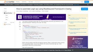 
                            4. How to automate Login api using RestAssured …