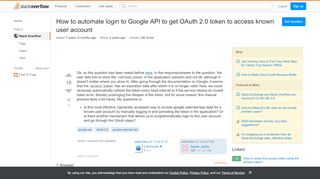 
                            7. How to automate login to Google API to get OAuth 2.0 token to ...